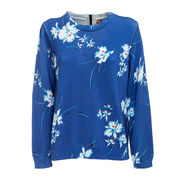 FLORAL PULLOVER WITH ZIP  FLORAL PULLOVER WITH ZIP
